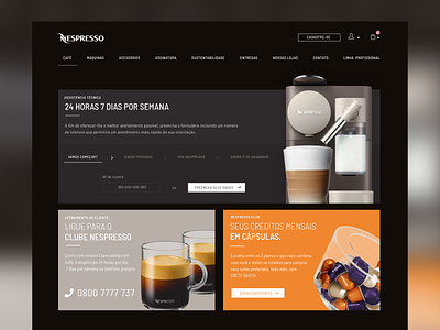 Nespresso Support Page Redesign coffe latte nespresso
