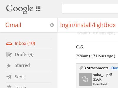 Gmail Part Deux email google gray light orange red type
