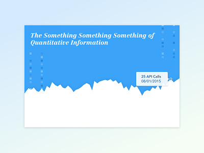 Portfolio Graphic 1a: Something Something blue data graphic green hover info graph monochromatic numbers serif shapes simple square type white