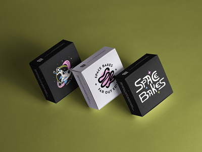 Space Bakes packaging branding design graphic design illustration logo vector