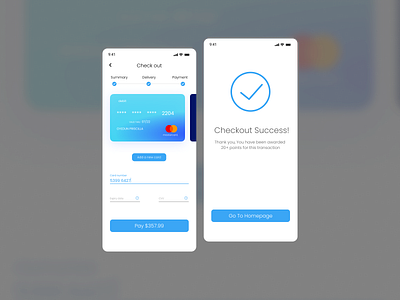 Daily UI #002 - Credit Card Check Out app credit card credit card checkout daily ui dailyuichallenge design icon success message typography ui