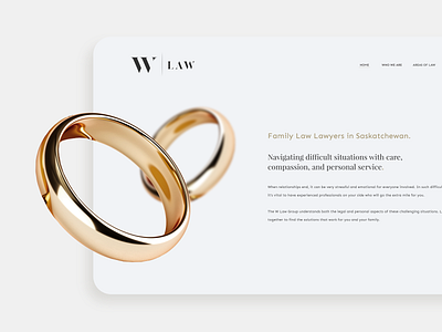 Family Law Webpage 3d branding design gold law parallax web web design