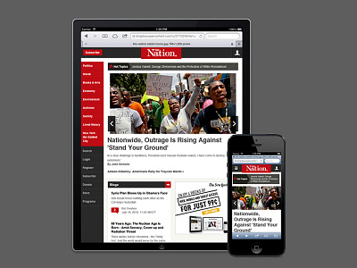 The Nation - Responsive Concept mobile design responsive responsive design tablet design ui ux