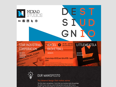 Nexad Studios Responsive Website design agency design studio landing page