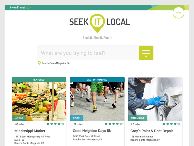 Seek It Local - Local Business Directory By Stephen Hyun On Dribbble