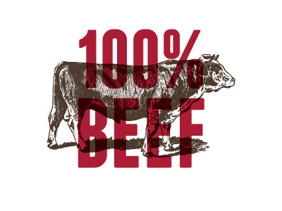 Shirt Design - 100% Beef illustration shirt design