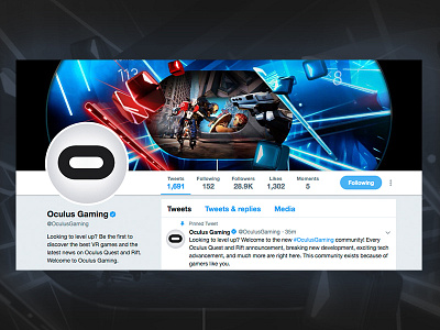 Oculus Gaming Twitter Graphic