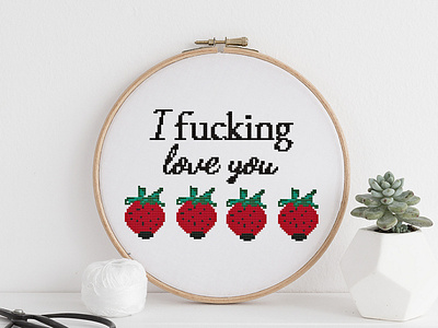 I fucking love you - Cross stitch pattern