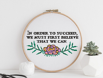 In order to succeed, we must first believe that we can cross stitch cross stitch pattern cross stitch pattern pdf crosshatching crossstitchpattern design