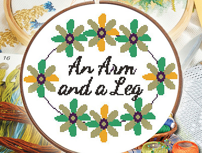 An Arm and a Leg cross stitch cross stitch pattern cross stitch pattern pdf crosshatching crossstitchpattern design