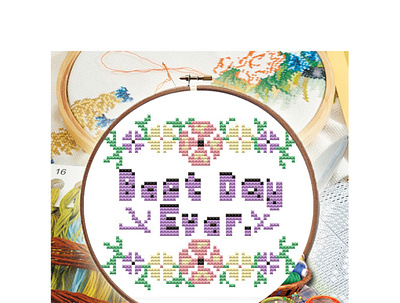 Best Day Ever - CROSS STITCH PATTERN best day ever cross stitch cross stitch pattern cross stitch pattern pdf crosshatching crossstitchpattern