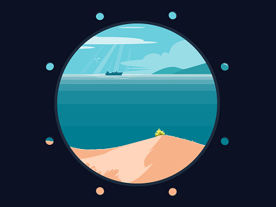 Lighthouse Window animation design flat illustration lighthouse philippines seascape vector zambales