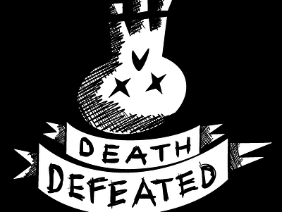 Death Defeated design illustration logo typography