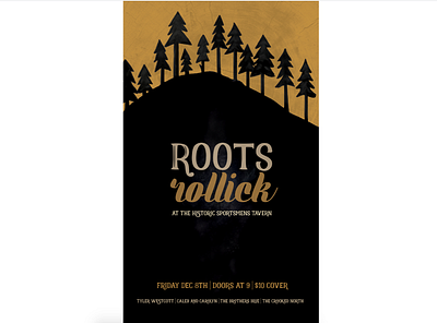 Roots Rollick Gig Poster gig poster illustration