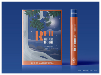 Little Red Riding Hood / Cover Art adobe book design book jacket design digital illustration editorial design fairytale graphic design illustrator reimagined series
