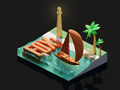 Beach 3d