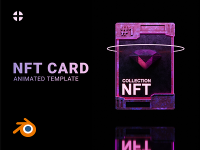 Blender template NFT card 3d animation app branding crypto design graphic design mobile modern motion graphics nft nft card priymak token ui ux