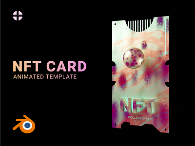 NFT Card template for Blender 3d animation branding graphic design logo motion graphics nft nft card priymak render ui ux