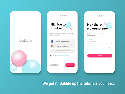 Daily UI #1 - Signup mobile screen design mobile mobile ui sign in signup tutorial ui welcome