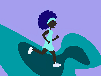 Running Club athlete empowerment illustration procreate run speed woman