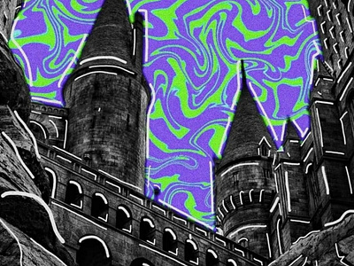 Hogwarts Collage colage design