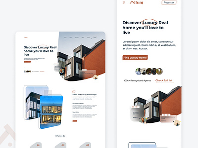 Landing Page Desktop and Mobile view