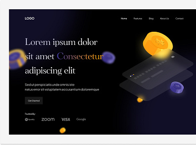 Finance Landing Page banking design figma finance landing page ui