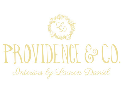 Providence & Co Logo flower gold hand drawn hand lettering logo