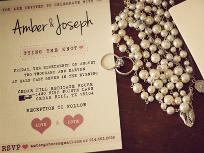 Amber & Joseph Wedding Invitation