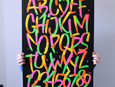 Ducktype-Brush Lettering colorful ducktape handlettering lettering tape type design