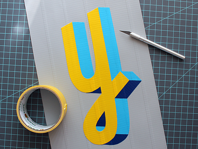 Ducktype Y design ducktape lettering type design typography