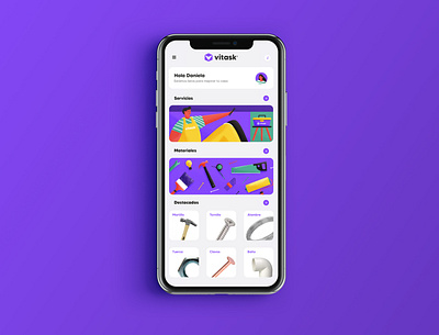 Vitask app branding design flat icon illustration illustrator minimal ui ux