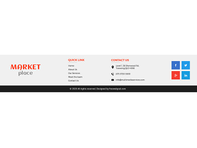 Market place footer design design graphic design psd web design