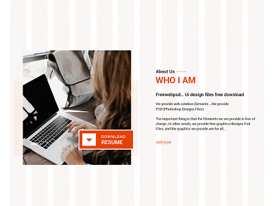 who i am ui design idea about us page about us page examples about us section design creative design free download psd graphic design ui design
