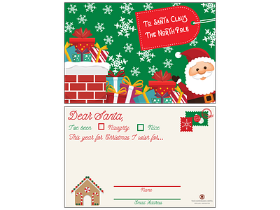 Santa Claus Postcard canva christmas hospitality postcard print design santa claus