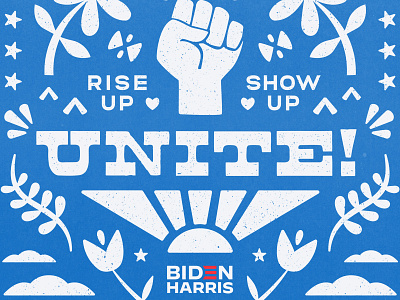 Rise Up. Show Up. Unite! design flat illustration illustrator social media typography vector