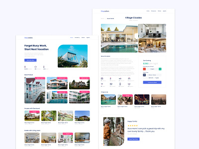 Staycation web travel clean design ui web design