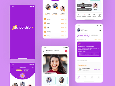 Schoolship education app mobile app design mobile ui ui