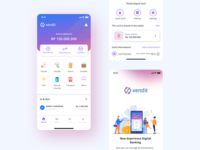 Xendit Neo Bank bank clean design design digital banking homepage icon set illustration landingpage login logo mobile app design mobile ui neo bank ui web design