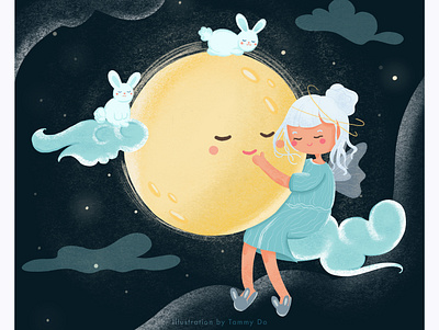 Moon Lover - Mid Autumn Festival illustration art illustrations illustrator kids illustration lunarnewyear youth