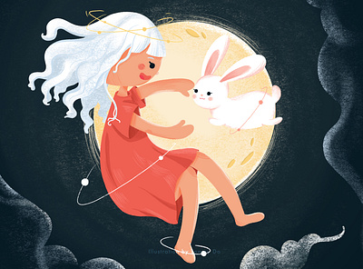 Moon Lover - Mid Autumn Festival fairytale fantasy illustration illutrators kidillustration