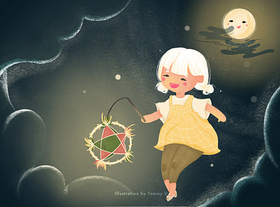 Mid Autumn Lantern Festival fairytales illustration illustration art illustrators kidsillustration lantern midautumn