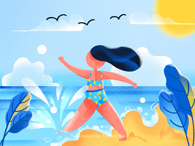 Summer Vibe beach illustrations illustrator summer summertime