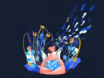 UNDER WATER GIRL chillingart dreaming illustration art illustrator summertime underwater