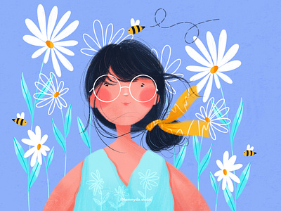 The girl and the honey bee