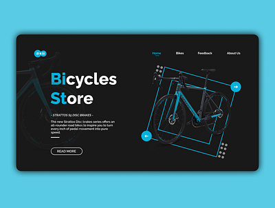 Bicycles Store Landing Page app bicycle app bicycle shop bicycles bicyclestore branding design flat graphic design landingpage minimal ui ux web website