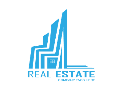 Real Estate Logo blue brand brand design buildings business comapny corporate graphic design illustration professional real estate logo realestate ux vector