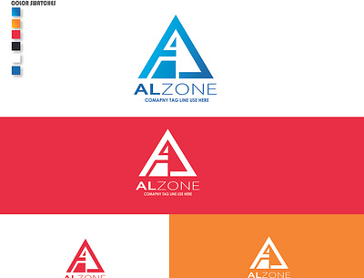 ALZONE LOGO blue brand brand design buildings business comapny corporate graphic design illustration logo design