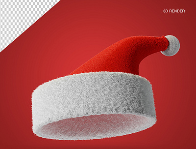 3D Santa Hat 3d santa hat christmas element hat santa