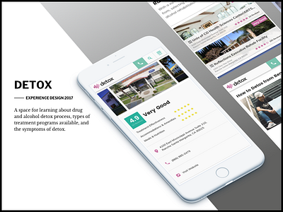 Detox addiction case design experience layout microsite modern study ui ux website xd